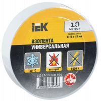 Ізолента 0,13х15 мм біла 10 метрів ІЕК