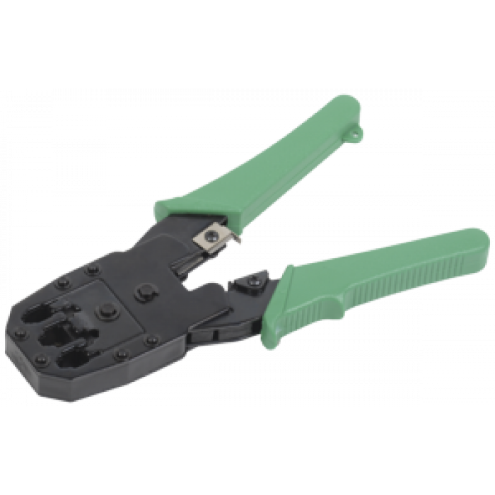 Инструмент обжим. для RJ45 RJ12 RJ11 ручка ПВХ зеленый ITK