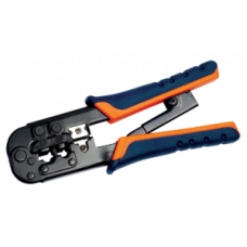 Инструмент обжимной для RJ-45,12,11 с храповым механизмом, сине-оранжевый ITK