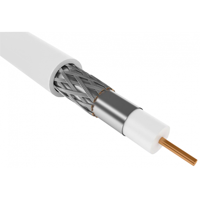 ITK Кабель связи коаксиальный RG6, 75 Ом, FPE, PVC, 305м, белый (CC1-R6F1-111) ІЕК