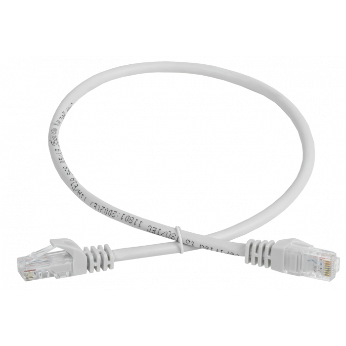 ITK Комутаційний шнур (патч-корд), кат.5Е UTP, 2м, сірий (PC01-C5EU-2M) ІЕК