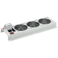 ITK Вентиляторная панель с выключателем и термостатом, 3 модуля, серая (FM35-32M) ІЕК