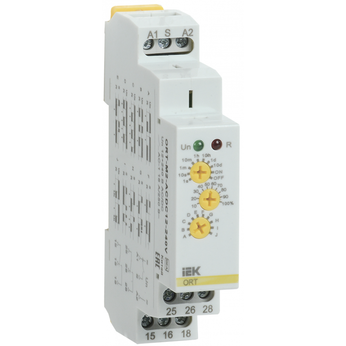 Реле часу ORT багатофункціональне 2 конт. 12-240 В AC/DC (ORT-M2-ACDC12-240V) ІЕК