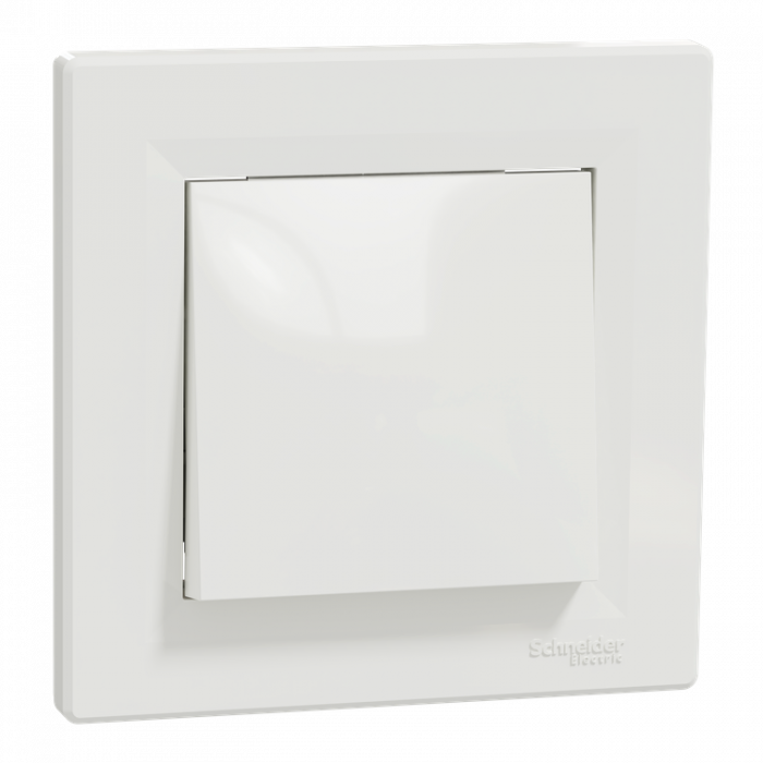 Вимикач одноклавішний самозатискний білий ASFORA Schneider