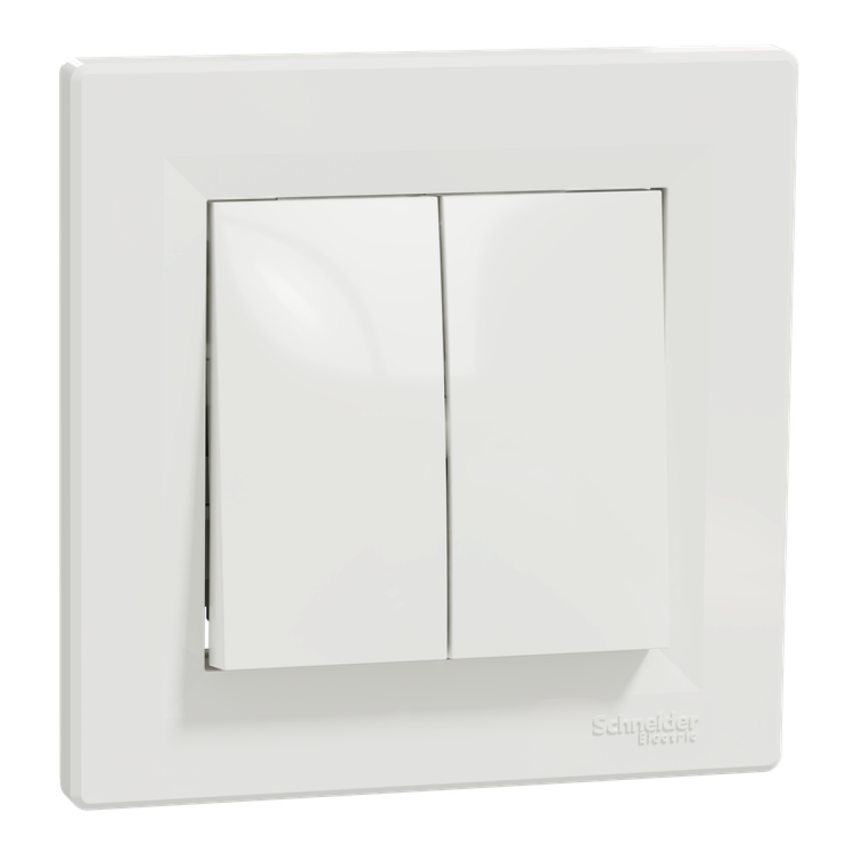 Вимикач двоклавішний самозатискний білий ASFORA Schneider