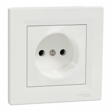 Розетку Без Заземления Белая Asfora Schneider