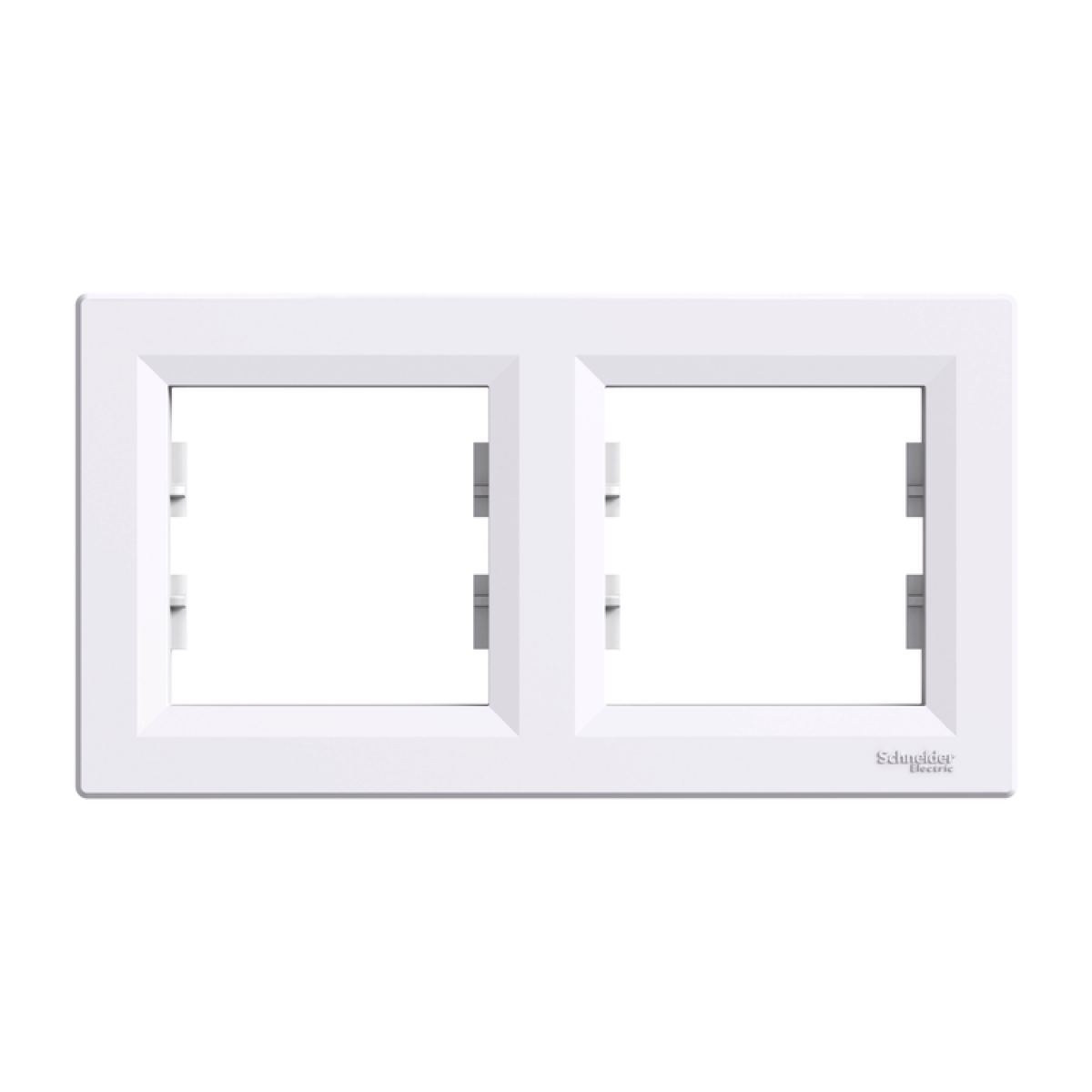 Рамка подвійна горизонтальна біла ASFORA Schneider