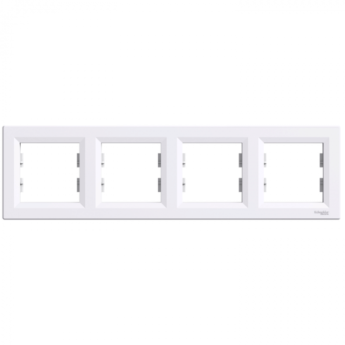 Рамка чотирикутна горизонтальна біла ASFORA Schneider