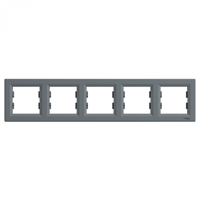 Рамка Пятиместная Горизонтальная Asfora Сталь Schneider