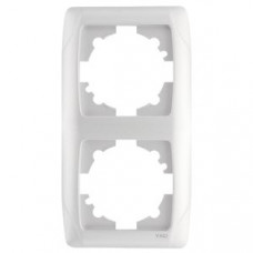 Рамка 2-я вертикальная белая Carmen Vi-KO