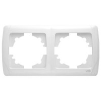 Рамка 2-я горизонтальная белая Carmen Vi-KO