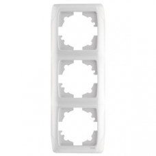 Рамка 3-я вертикальная белая Carmen Vi-KO