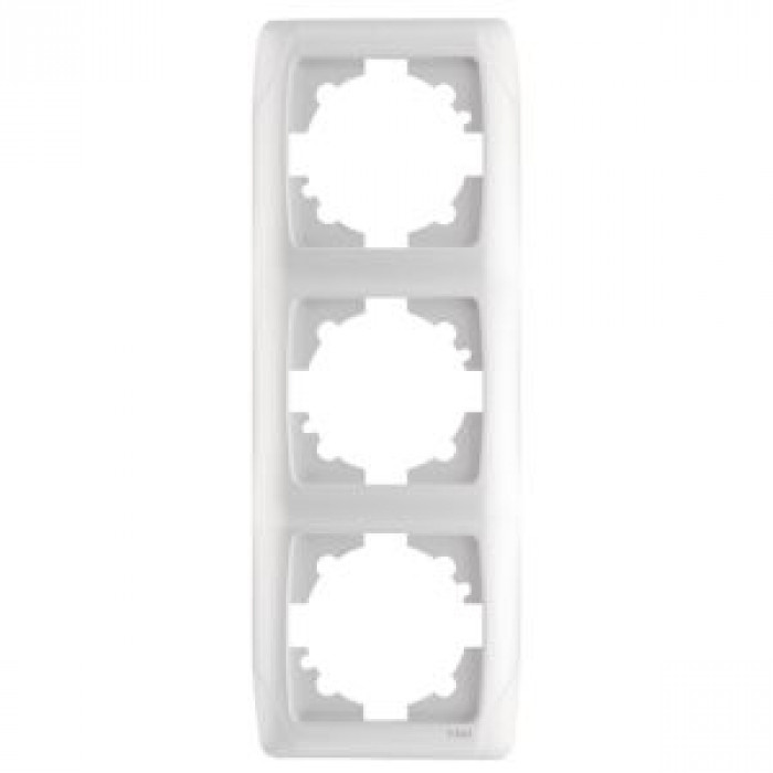 Рамка 3-я вертикальная белая Carmen Vi-KO