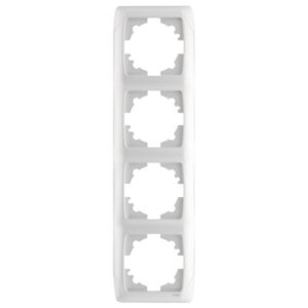 Рамка 4-а вертикальна біла Carmen Vi-KO