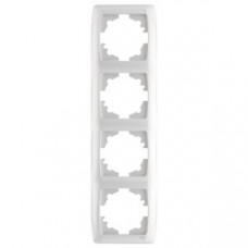 Рамка 4-я вертикальная белая Carmen Vi-KO