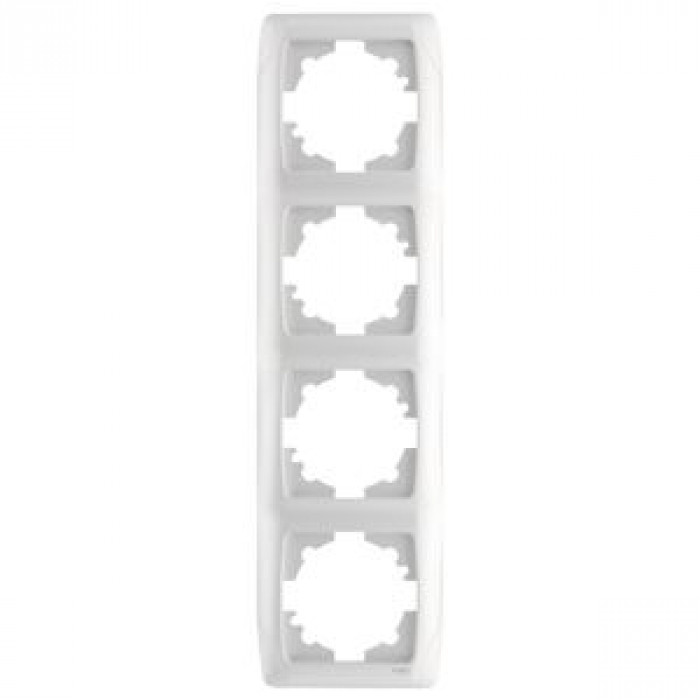 Рамка 4-я вертикальная белая Carmen Vi-KO