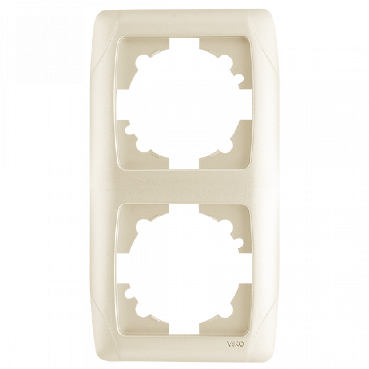 Рамка 2-а вертикальна кремова Carmen Vi-KO