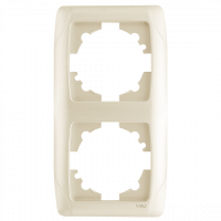 Рамка 2-а вертикальна кремова Carmen Vi-KO