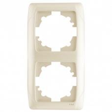 Рамка 2-я вертикальная кремовая Carmen Vi-KO