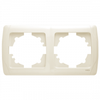 Рамка 2-а горизонтальна кремова Carmen Vi-KO