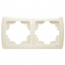 Рамка 2-я горизонтальная кремовая Carmen Vi-KO