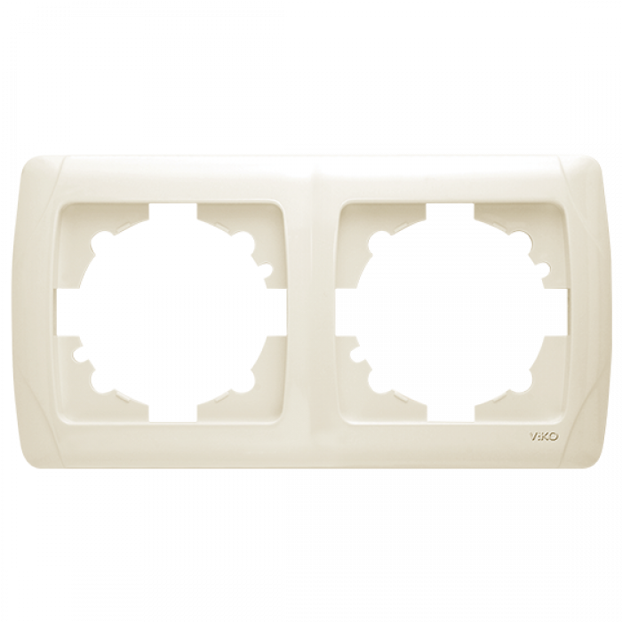 Рамка 2-я горизонтальная кремовая Carmen Vi-KO