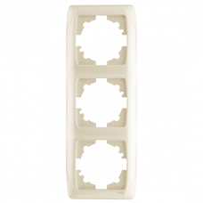 Рамка 3-я вертикальная кремовая Carmen Vi-KO