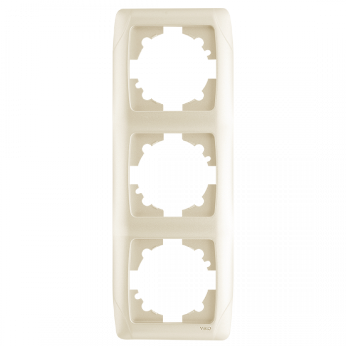 Рамка 3-я вертикальная кремовая Carmen Vi-KO