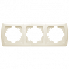 Рамка 3-я горизонтальная кремовая Carmen Vi-KO