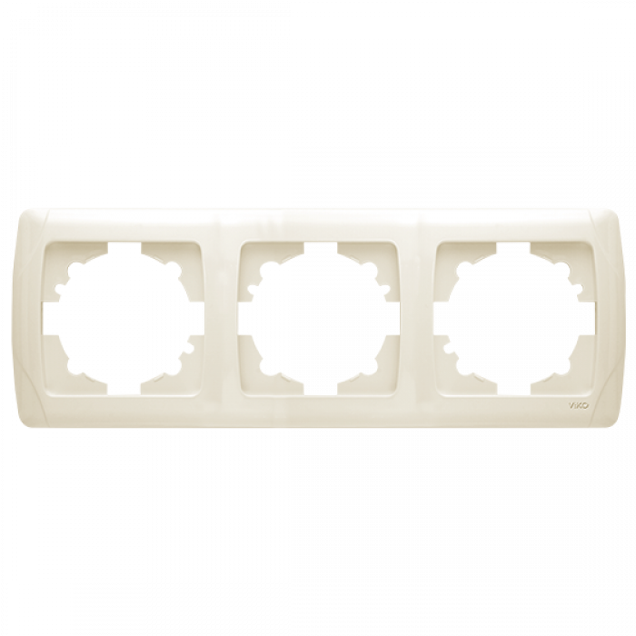 Рамка 3-я горизонтальная кремовая Carmen Vi-KO