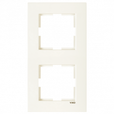 Рамка 2-а вертикальна кремова Karre Vi-KO