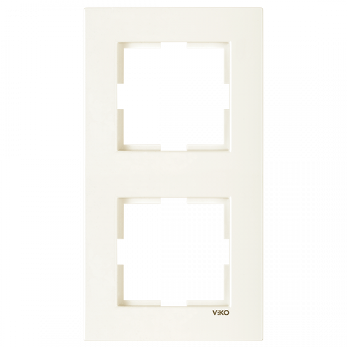 Рамка 2-а вертикальна кремова Karre Vi-KO