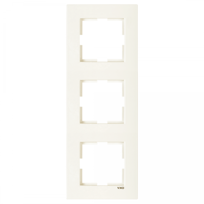 Рамка 3-я вертикальная кремовая Karre Vi-KO