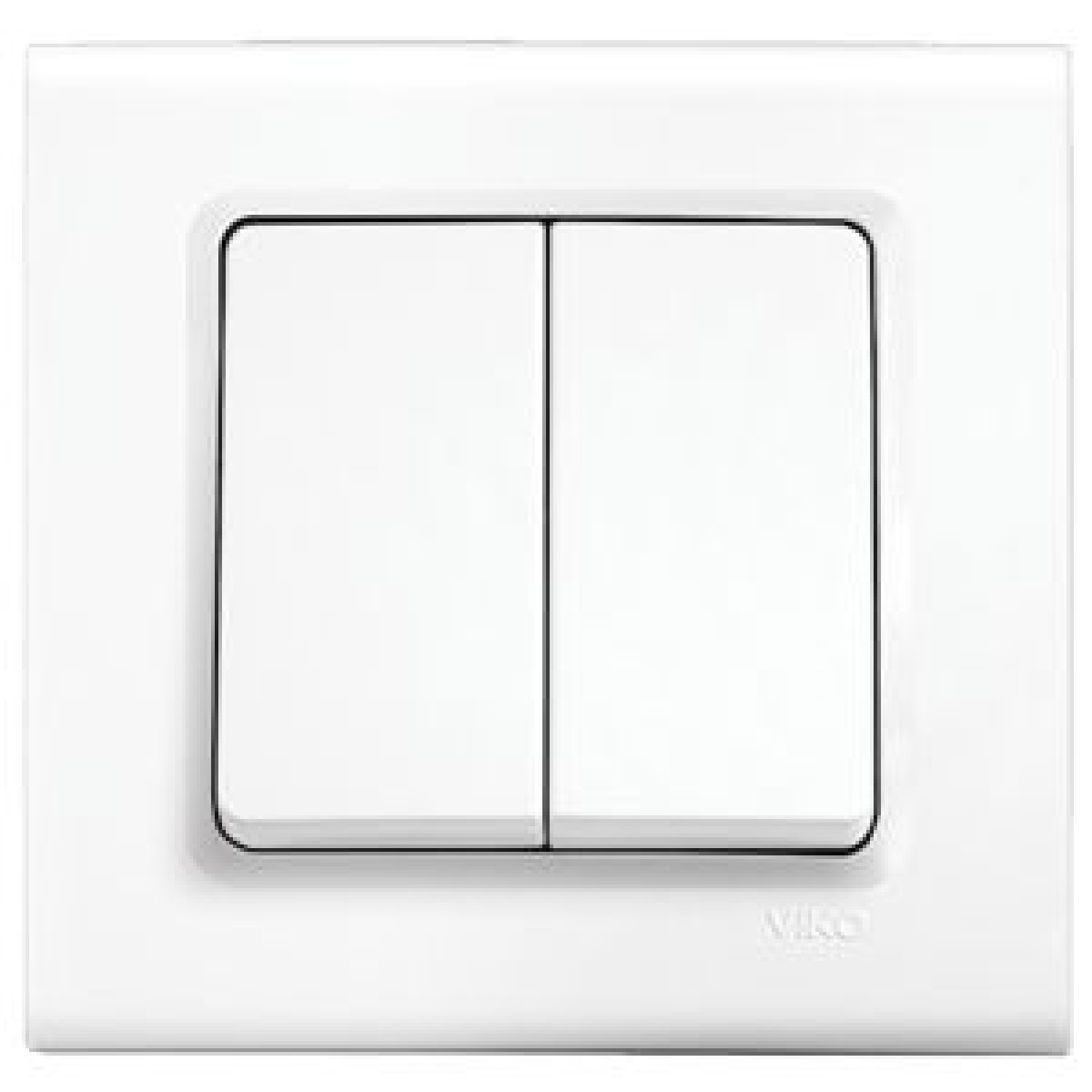 Вимикач подвійний Linnera Білий