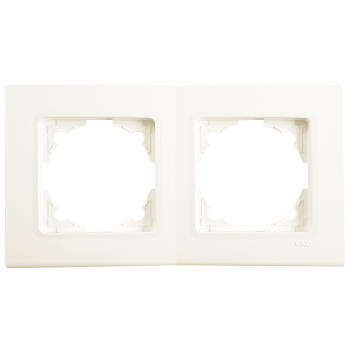 Рамка 2-я горизонтальная Linnera Крем