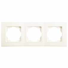 Рамка 3-я горизонтальная Linnera Крем