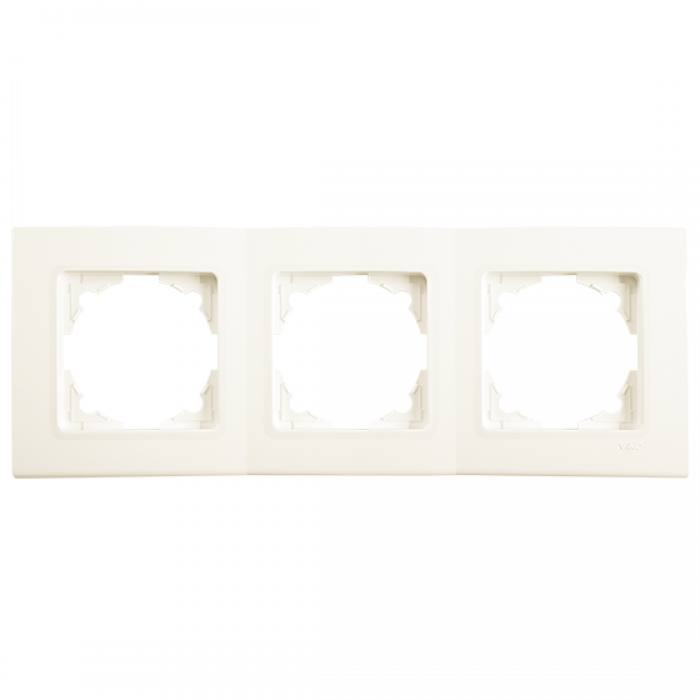 Рамка 3-я горизонтальная Linnera Крем