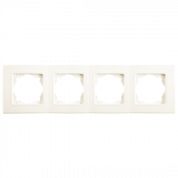 Рамка 4-а горизонтальна Linnera Крем