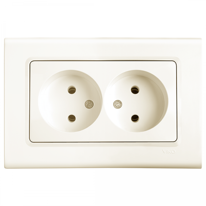 Розетка двойная Linnera Крем
