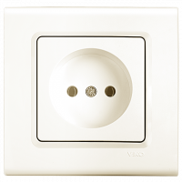 Розетка одинарная Linnera Крем