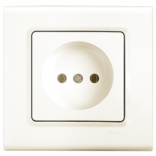 Розетка одинарная Linnera Крем