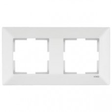 Рамка 2-я вертикальная белая Meridian Vi-KO