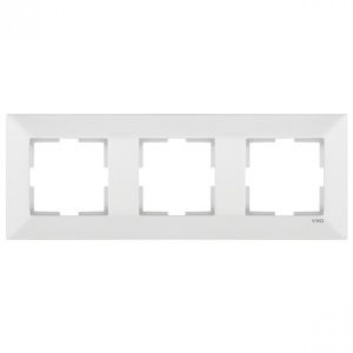 Рамка 3-я вертикальная белая Meridian Vi-KO