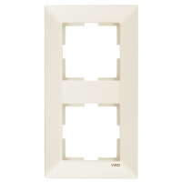 Рамка 2-я вертикальная кремовая Meridian Vi-KO