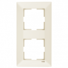 Рамка 2-я вертикальная кремовая Meridian Vi-KO