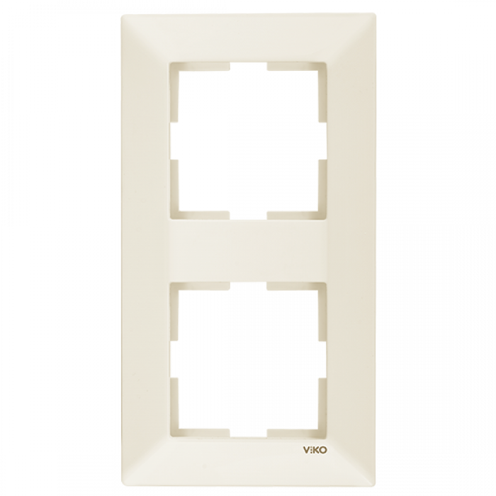 Рамка 2-я вертикальная кремовая Meridian Vi-KO