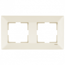 Рамка 2-я горизонтальная кремовая Meridian Vi-KO