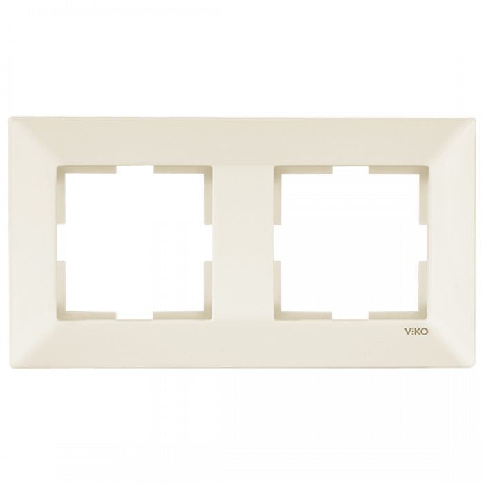 Рамка 2-я горизонтальная кремовая Meridian Vi-KO