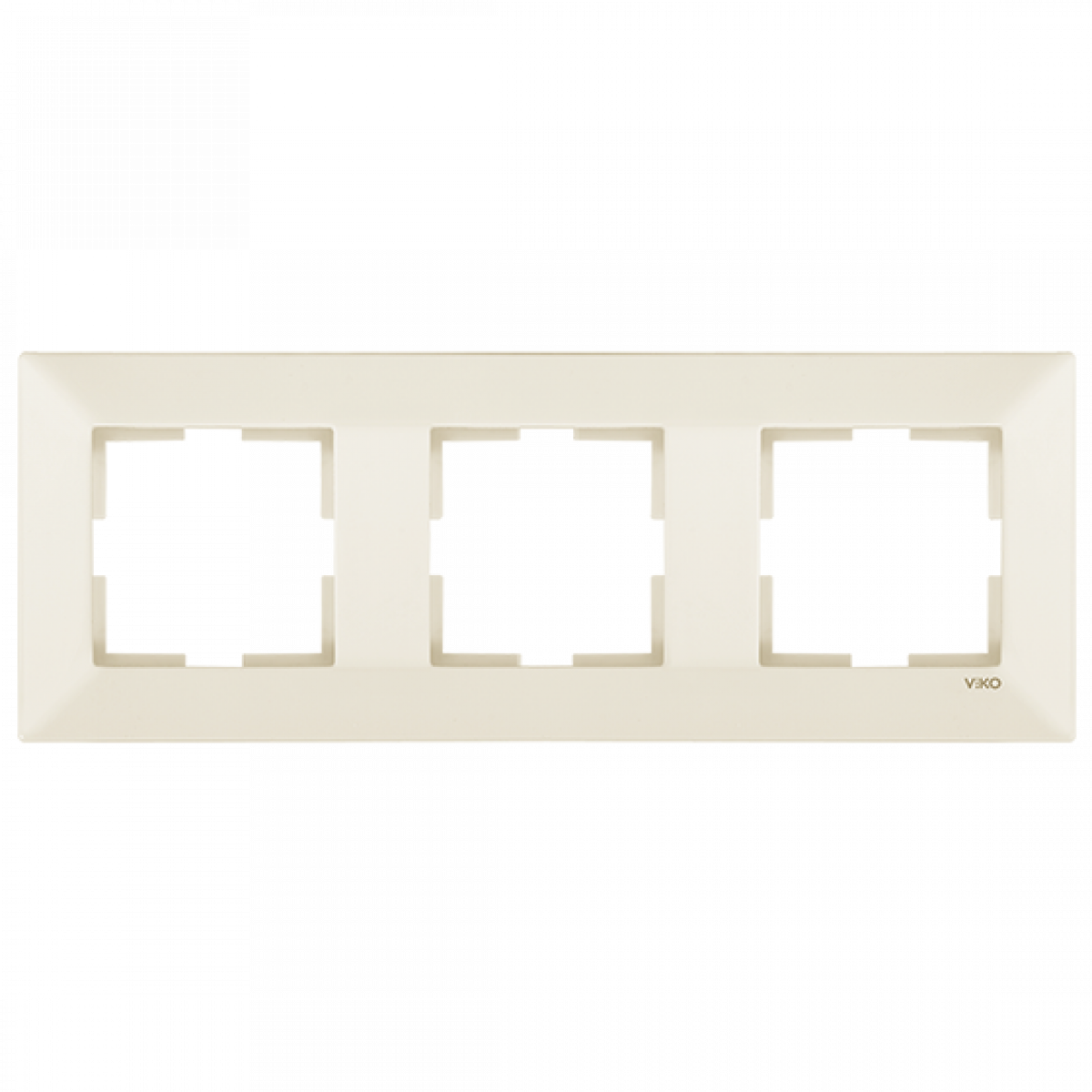 Рамка 3-а горизонтальна кремова Meridian Vi-KO