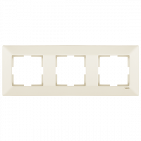 Рамка 3-я горизонтальная кремовая Meridian Vi-KO